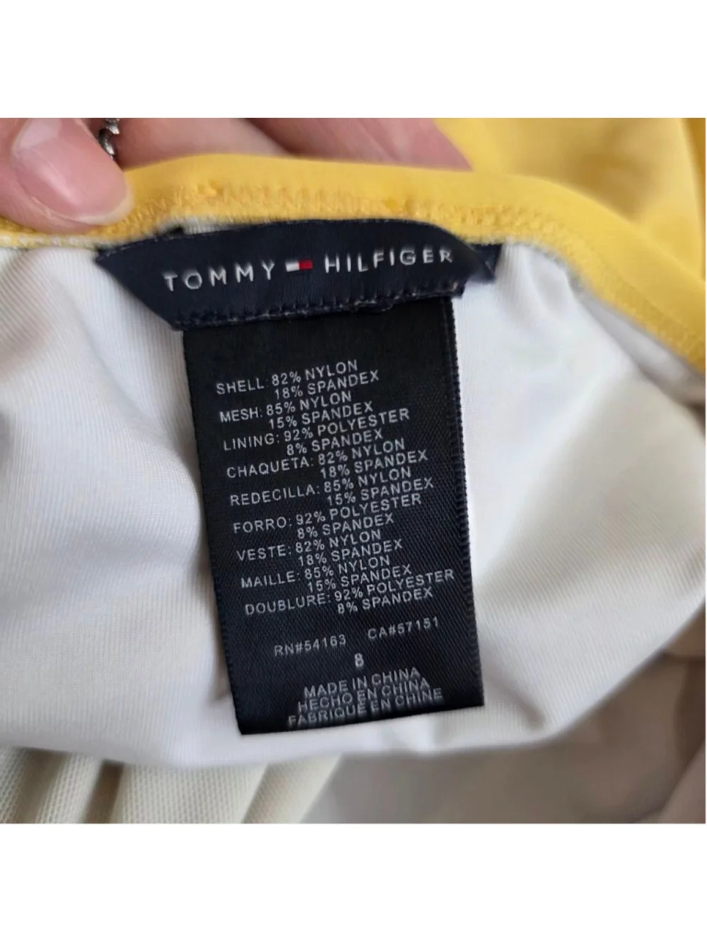 Women's Tommy Hilfiger Yellow Halter One Piece Swimsuit Size 8